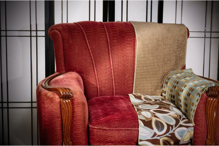 Reupholstered armchair